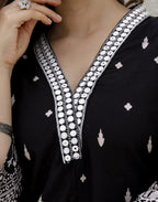 Cotton Embroidered Straight 3 Piece Kurta Set