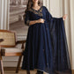Cotton Embroidered Anarkali Kurta with Pant & Dupatta
