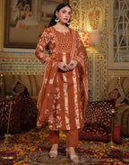 Viscose Rayon Printed Straight 3 Piece Kurta Set