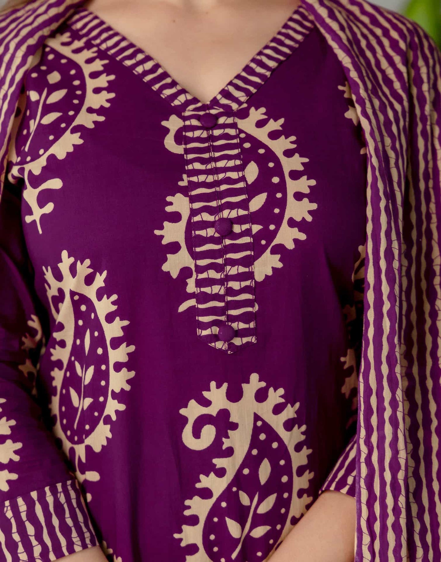 Cotton Printed Straight Kurta with Pant & Dupatta