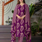 Cotton Printed Straight Kurta with Pant & Dupatta