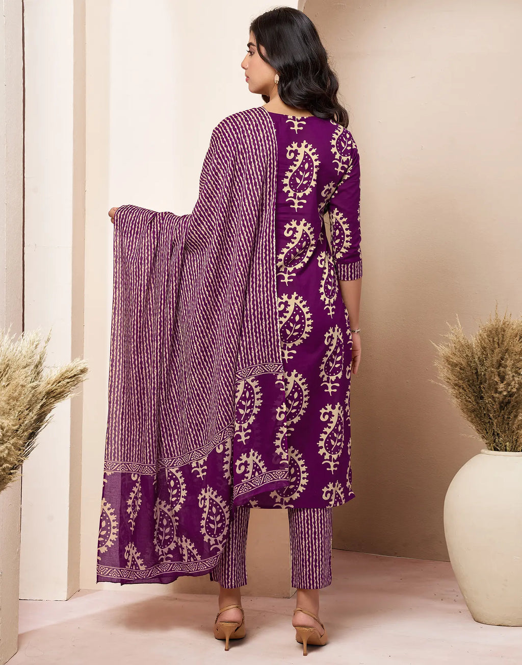 Viscose Rayon Printed Straight 3 Piece Kurta Set