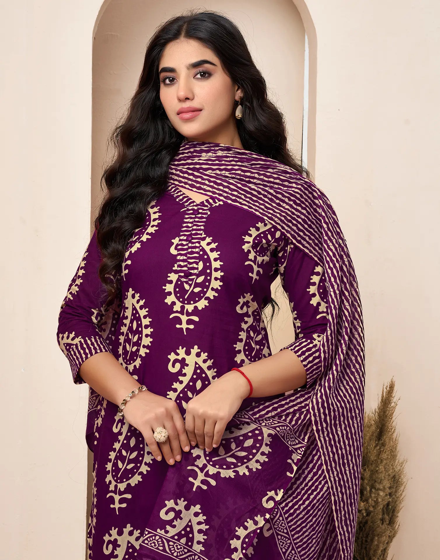 Viscose Rayon Printed Straight 3 Piece Kurta Set