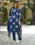 Viscose Rayon Printed Straight 3 Piece Kurta Set