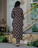 Viscose Rayon Printed Straight 3 Piece Kurta Set