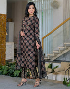 Viscose Rayon Printed Straight 3 Piece Kurta Set