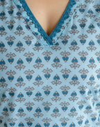 Viscose Rayon Floral Print Straight 3 Piece Kurta Set