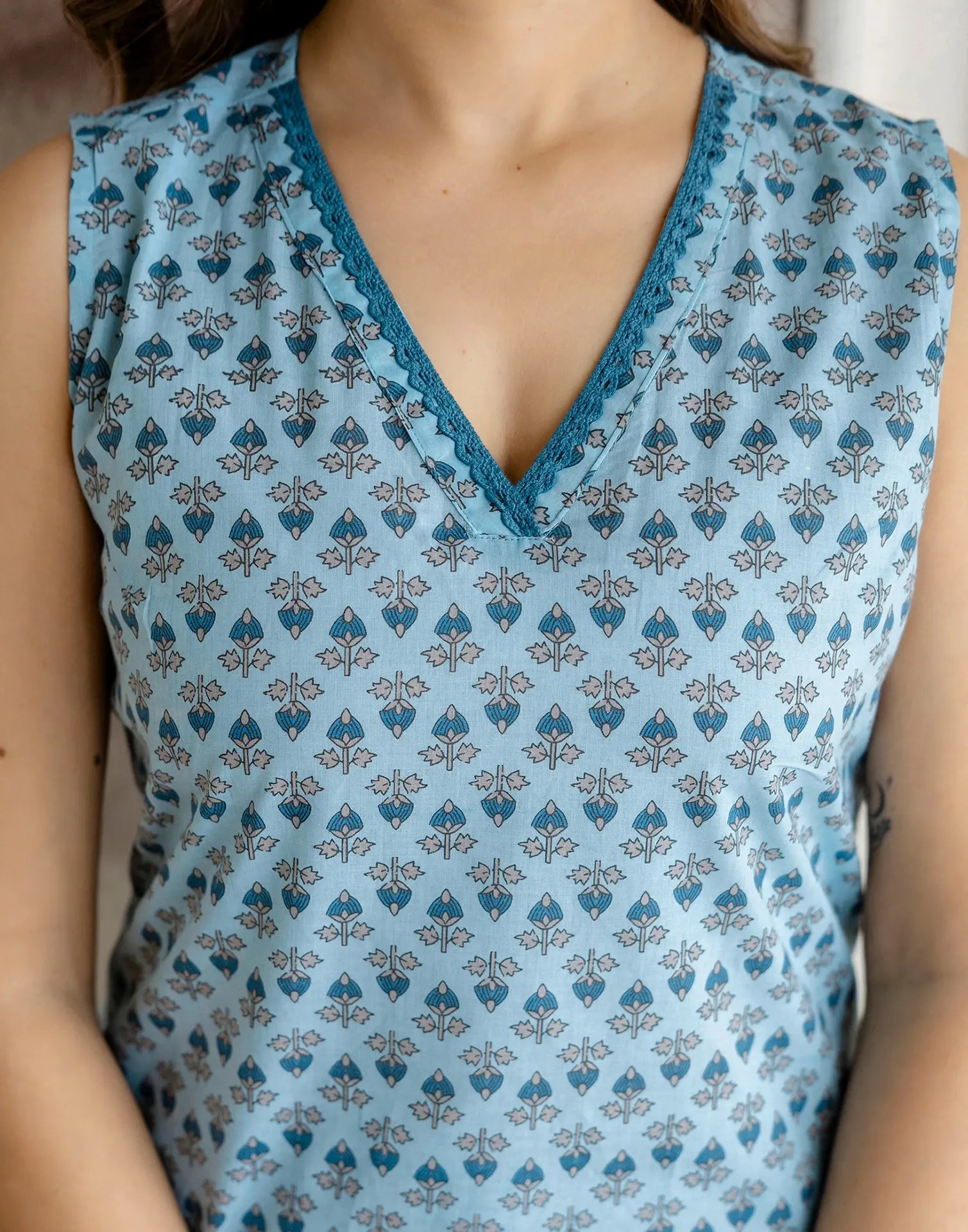 Viscose Rayon Floral Print Straight 3 Piece Kurta Set