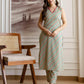 Cotton Printed Straight Kurta with Pant & Dupatta