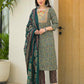 Cotton Printed Straight Kurta with Pant & Dupatta