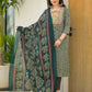 Cotton Printed Straight Kurta with Pant & Dupatta