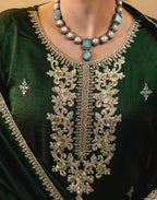 Silk Embroidered Straight 3 Piece Kurta Set
