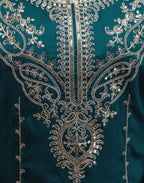 Silk Embroidered Straight 3 Piece Kurta Set