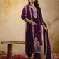 Silk Embroidered Straight Kurta with Pant & Dupatta