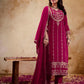 Silk Embroidered Straight Kurta with Pant & Dupatta