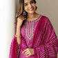 Cotton Printed Straight Kurta with Pant & Dupatta