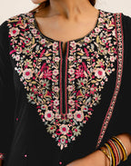 Skylee Rayon Embroidered Straight 3 Piece Kurta Set For Woman