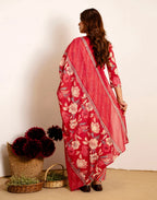 Skylee Cotton Printed Straight 3 Piece Kurta Set For Woman