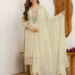 Georgette Embroidered Straight Kurta with Pant & Dupatta
