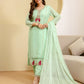 Georgette Embroidered Straight Kurta with Pant & Dupatta