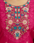 Silk Embroidered Straight 3 Piece Kurta Set
