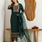 Silk Embroidered Straight Kurta with Pant & Dupatta