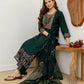 Silk Embroidered Straight Kurta with Pant & Dupatta
