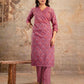 Cotton Printed Straight Kurta with Pant & Dupatta