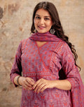 Viscose Rayon Floral Print Straight 3 Piece Kurta Set