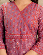 Viscose Rayon Floral Print Straight 3 Piece Kurta Set