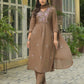 Cotton Embroidered A-line Kurta with Pant & Dupatta