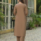 Cotton Embroidered A-line Kurta with Pant & Dupatta