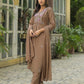 Cotton Embroidered A-line Kurta with Pant & Dupatta