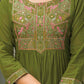 Cotton Embroidered A-line Kurta with Pant & Dupatta