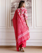 Viscose Rayon Floral Print Straight 3 Piece Kurta Set