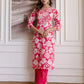 Cotton Printed Straight Kurta with Pant & Dupatta