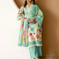 Cotton Printed Straight Kurta with Pant & Dupatta