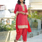 Silk Printed Straight Kurta with Pant & Dupatta