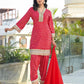 Silk Printed Straight Kurta with Pant & Dupatta