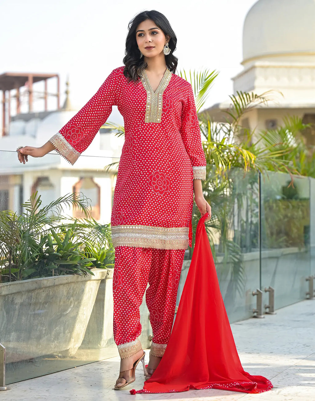 Cotton Embroidered Straight 3 Piece Kurta Set
