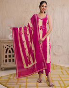 Viscose Rayon Floral Print Straight 3 Piece Kurta Set