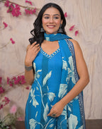 Cotton Embroidered Straight 3 Piece Kurta Set
