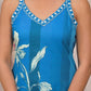 Blue Cotton Printed Straight Kurta Set with Pant & Dupatta V-Neck Casual & Office Wear for Women