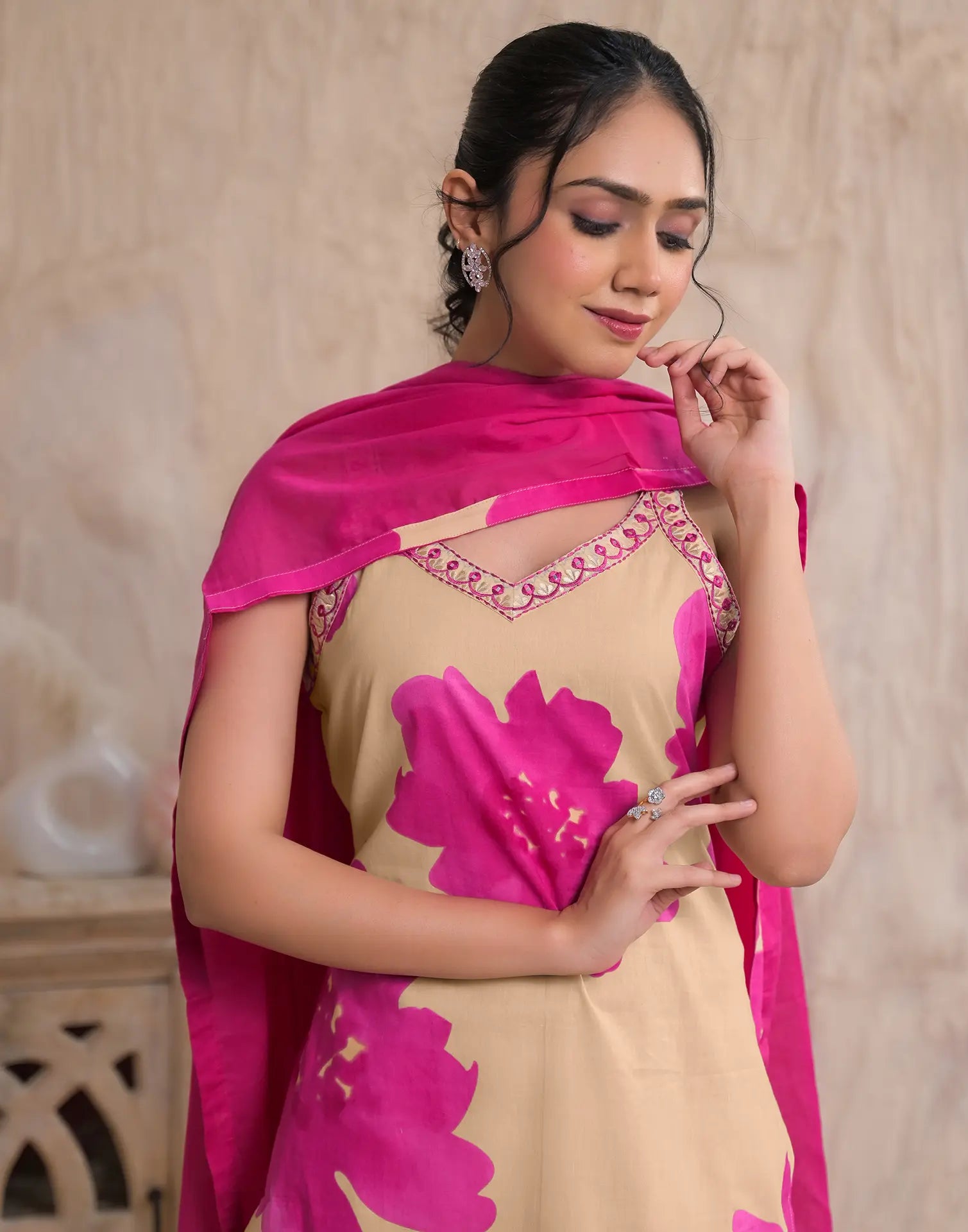 Viscose Rayon Embroidered Straight 3 Piece Kurta Set