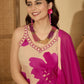 Pink Cotton Printed Straight Kurta Set with Pant & Dupatta V-Neck Casual & Office Wear for Women
