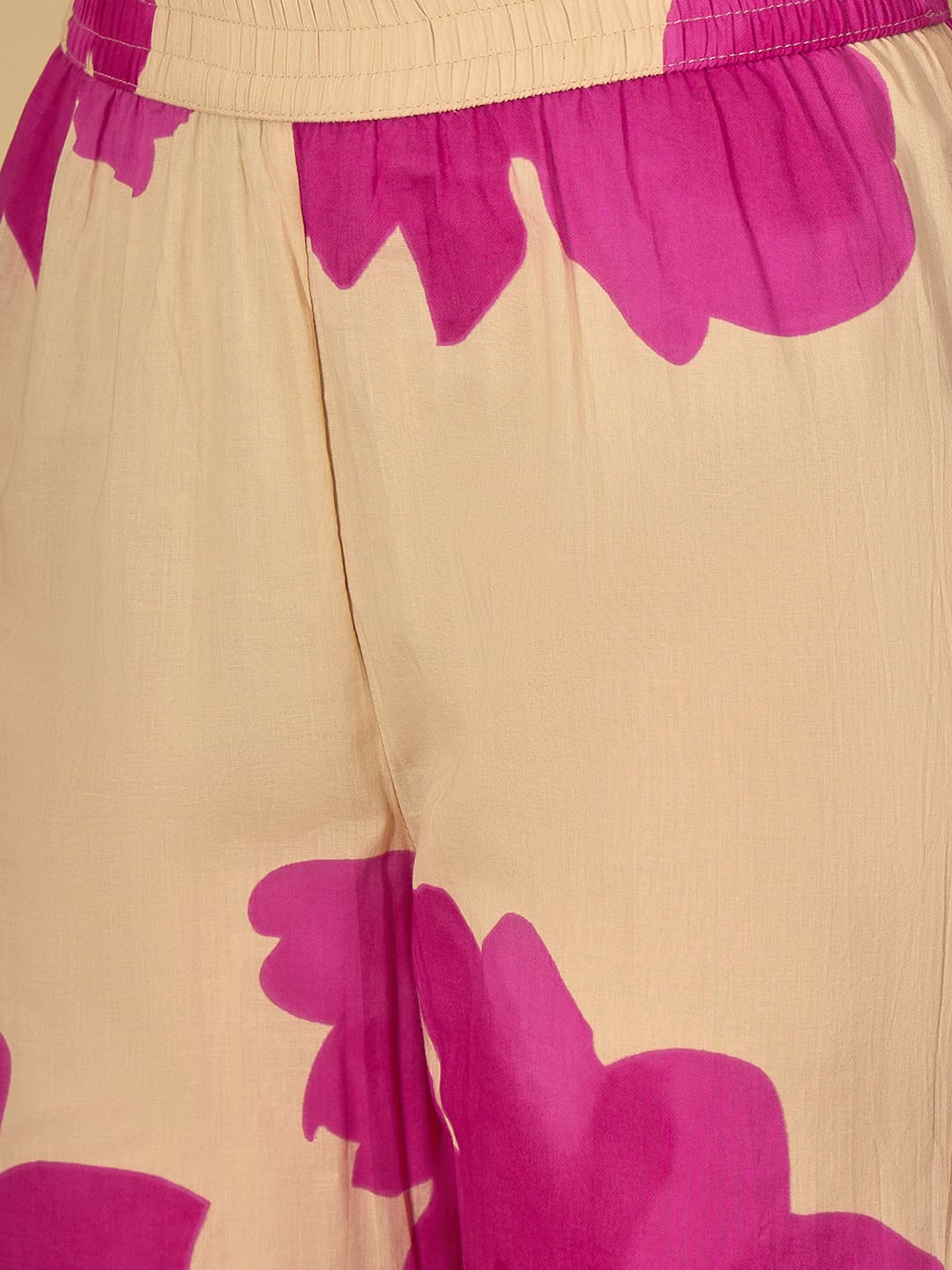 Pink Cotton Printed Straight Kurta Set with Pant & Dupatta V-Neck Casual & Office Wear for Women
