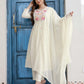 Cotton Embroidered A-line Kurta with Pant & Dupatta