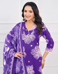 Viscose Rayon Floral Print Straight 3 Piece Kurta Set