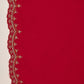 Maroon Silk Embroidered Kurta Set with Dupatta Round Neck Ethnic Wear for Karwa Chauth