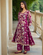 Viscose Rayon Printed Anarkali 3 Piece Kurta Set